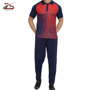 ชุดยูนิฟอร์มทีมคริกเก็ต Zapleap Sports แบบ unisex ปรับแต่งชื่อทีมได้ พิมพ์ลายแบบ Sublimation ระบายอากาศได้ดี กางเกงขาสั้น โพลีเอสเตอร์ 100% - Product Image 1