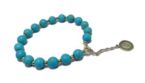 <b>Bracelet</b> Turquoise Round Bead <b>Adjustment</b> <b>Bracelet</b> Gemstone Healing Queen Fashion Jewelry Men and Women Gift Energy Meditation - Product Image 6