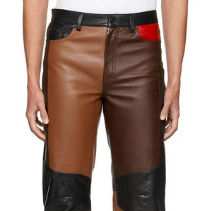 Gran oferta, pantalones ligeros informales de cuero de vaca con logotipo personalizable e impresión, servicio OEM, transpirable de alta calidad - Product Image 4