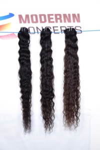 Venta al por mayor 100% Remy Templo Indio Virgen Extensiones de Cabello Humano Vietnamita Paquetes de Color Negro Estilo de Onda Natural Materia Prima - Product Image 3