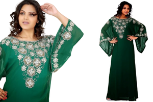 2022 Beyss XS Kaftan modesto Hermoso diseño marroquí Vestido musulmán tradicional Casual Estilo de Dubái Kaftan rojo - Product Image 3