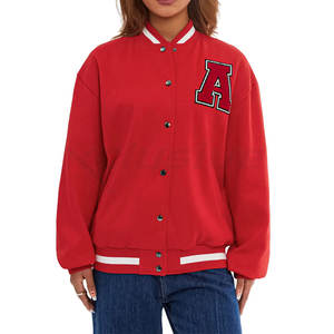 <b>Covered</b> Button Women Letterman Jacket Light Weight Letterman Jacket Winter Wear Letterman Jacket - Product Image 1