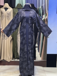 Dubai style abaya Traditional Islamic Women's Saudi Arabian Abaya Spring Polyester Breathable Ankle Length Muslim - Product Image 3