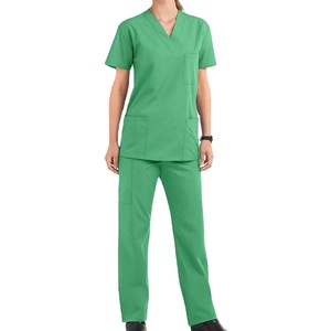 ชุดยูนิฟอร์มพยาบาลแบบ unisex สำหรับบุรุษและสตรี คอวี ผ้าแคนวาส เป็นมิตรกับสิ่งแวดล้อม มีกระเป๋า ชุดสครับสำหรับโรงพยาบาล รับสกรีนโลโก้ ปี 2026 - Product Image 2
