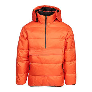 Calor reactivo logotipo personalizado invierno moda Color sólido cremallera abrigo grueso Crop Down chaqueta cálida Puffer Zip up chaqueta para hombres - Product Image 6