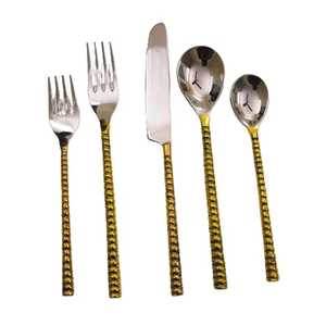 Nouveau kit de couverts design en or ustensiles de cuisine couverts de meilleure qualité en acier inoxydable ensemble de couverts de restaurant ensemble de couverts ménagers - Product Image 6