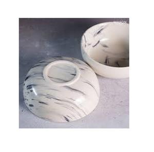 Ensemble de 2 bols de service en marbre à doublure blanche pure de conception classique faite à la main avec la plus grande qualité à de très bons tarifs - Product Image 1