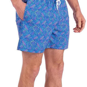 Shorts de bain décontractés pour hommes personnalisés, service OEM, haute qualité, imprimés, motifs unis, respirants, séchage rapide, écologiques, en tissu peigné - Product Image 2