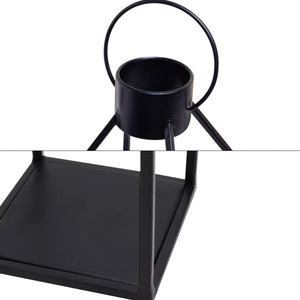 Decorative Hot Sale Black Portable Iron Garden Floor Lamp <b>Lantern</b> <b>Set</b> Of 2 Candle <b>Lantern</b> Ornaments - Product Image 3