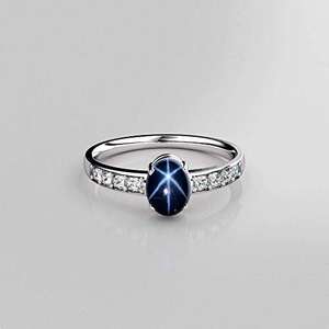 แหวนหมั้นเงินแท้ประดับไพลินสีน้ำเงินสไตล์วินเทจสำหรับผู้หญิง งานแฮนด์เมด เครื่องประดับชั้นดี ได้รับการรับรองจากบุคคลที่สาม - Product Image 4