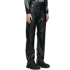 ¡Novedad de 2024! Pantalones de cuero de cintura alta para hombre con el mejor precio, calidad, chaqueta de cuero OEM, superventas, último diseño - Product Image 2
