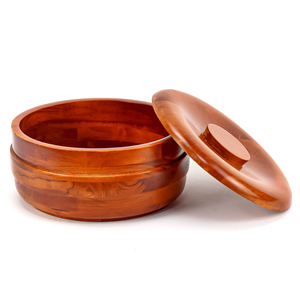 Tazón de madera para servir de la mejor calidad con tapa con sombra extra oscura para un aspecto atractivo para su restaurante de hotel en casa - Product Image 4
