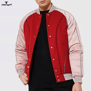 Chaquetas universitarias de béisbol de invierno de lona de alta calidad de nuevo estilo superventas con logotipo frontal diseño universitario personalizado para Unisex - Product Image 3