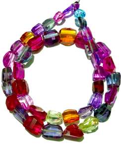 Perles de laboratoire en forme de fantaisie lisse multi-saphir rose saphir bleu saphir couleur foncée perles de pierres précieuses pour la fabrication de bijoux perles - Product Image 5