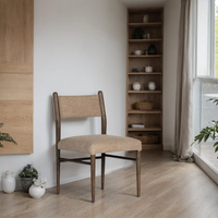 Chaise de salle à manger en bois massif contemporaine - Design minimaliste et chic moderne pour restaurant, hôtel, café, centre commercial, maison, bar