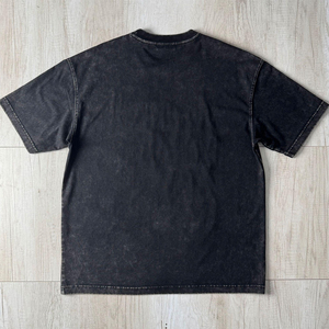 OEM personalizado DTG impresión Puff impresión sublimación peso pesado bordado Vintage 100% algodón lavado ácido camiseta - Product Image 4