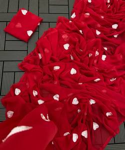 ชุดผ้าส่าหรีผ้าไหมนิ่มพิมพ์ลายสำหรับผู้หญิงอินเดียส่าหรีแบบใหม่ล่าสุดดูหรูหรา - Product Image 5