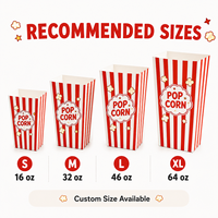 Boîtes à Popcorn Personnalisées avec Logo Imprimé, Emballage Écologique pour Snacks, Idéales pour Cinéma et Fêtes, Bac à Popcorn en Carton de Qualité Alimentaire