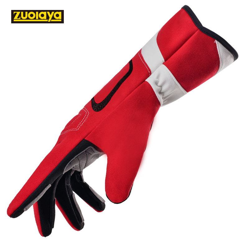 Zoulaya ST-02 Racing Handschuhe fr Outdoor-Sport, rutschfest, einfarbig rot