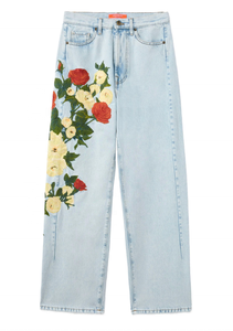 Jeans de Moda con Bordados y Agujeros para Mujer, Estilo Europeo y Estadounidense 2025-2026, Pantalones de Pierna Ajustada - Product Image 2