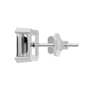 Pendientes de Moissanita con Corte Esmeralda de 2.5 Quilates, Oro Sólido de 14k, Cuatro Puntas, para Mujer, Venta al por Mayor, Regalo de Boda, Suministro Directo de Fábrica - Product Image 2