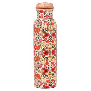 High Quality Pure Meena Printed Copper Water Bottle in Different Styles with Premium Packaging Made in India - Product Image 1