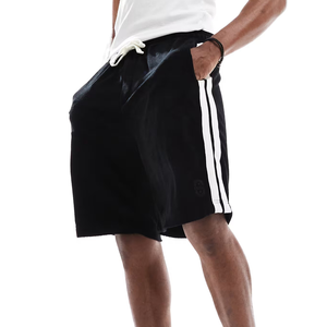 Vêtements décontractés d'été avec logo brodé sur mesure Shorts pour hommes avec cordons imprimés personnalisés Short de jogging en éponge pour hommes - Product Image 4