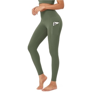 Mallas de punto de cintura alta para mujer hechas a medida de alta calidad para ejercicio Yoga Deportes-Secado rápido Transpirable - Product Image 5