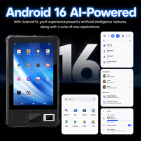 Tablette industrielle robuste CENAVA OEM 8 pouces, système Android 16, avec NFC, UHF RFID, 4G LTE, étanche, antichoc, portable