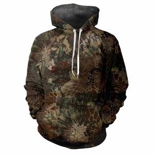 Sweat à capuche imprimé camouflage de dernière génération, ton noir, vêtements de chasse, streetwear, prix de gros, logo personnalisé, polyester/coton, unisexe - Product Image 2