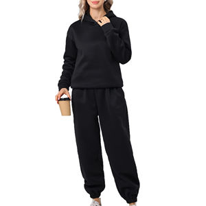 Ensemble de survêtement 2 pièces en coton imprimé pour femme, idéal pour l'hiver, personnalisable, mode OEM, vente en gros - Product Image 2
