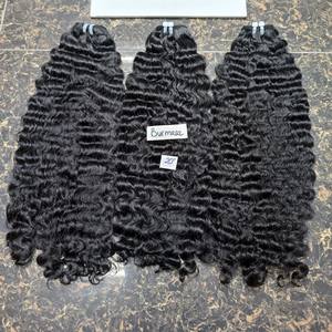 Extensions de cheveux birmans bouclés Remy 100% cheveux humains non traités et collection de donneurs alignés sur les cuticules 8 "-40" - Product Image 1