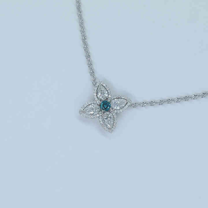 Pendentif personnalisé en or massif 14 carats avec diamant de laboratoire en forme de poire et de rond, pour toutes les occasions, pour femmes - Product Image 4