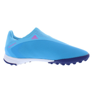 Adidas X Speedflow.3 LL TF GS รองเท้าเด็กผู้หญิงสี: Sky Rush/Team shock สีชมพู/ขาว100% ของแท้ - Product Image 3