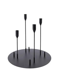 Pièce maîtresse de support de bougeoir décoratif de qualité supérieure en métal poli pour la décoration intérieure faite à la main en Inde - Product Image 4