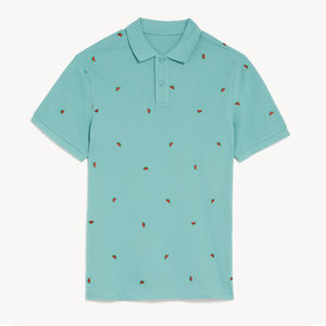 Venta al por mayor de alta calidad transpirable hombres bordado color azul Polo camisa nuevo estilo de manga corta hombres bordado Polo camisa - Product Image 5