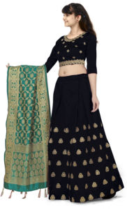 Shoryam Fashion Girls Ethnic Wear Silk Lehenga Choli Banarasi Dupatta |   Ensemble Ghagra Choli traditionnel pour enfants, vêtements de fête - Product Image 2