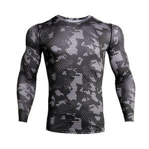 Camisa de compresión de secado rápido 2025 para culturismo, ropa de entrenamiento de Fitness de punto - Product Image 2