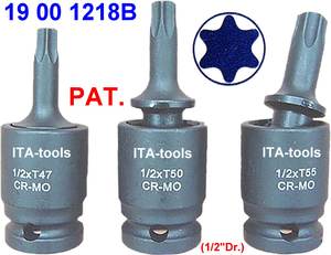 1/2 "2-Way Impact Universal Bit-Socket Torx CR-MO - Product Image 3