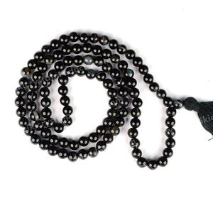 Collier Mala en Agate Noire du Botswana, Cristal de Guérison Naturel pour l'Équilibre et la Stabilité - Product Image 2