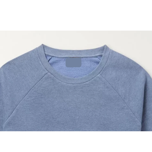 Sweat-shirt classique vintage pour homme, col rond, coupe et couture, poche zippée sur les deux côtés, manches raglan, pull en coton mélangé, tissu doux en molleton - Product Image 3