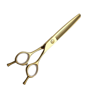 Ciseaux amincissants de coupe de cheveux personnalisés Ciseaux de coiffeur couleur or Ciseaux amincissants de salon de coiffure 6" - Product Image 2