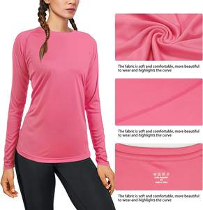 Hauts d'entraînement avec poches randonnée maillot de bain éruption cutanée pour femmes UPF 50 + SPF Protection UV à manches longues - Product Image 3