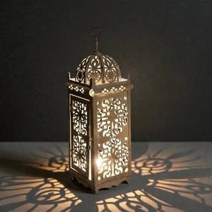 Juego de Faroles Marroquíes de Metal Hechos a Mano, Diseño Elegante de Calado, Brillo Cálido Ambiental, Perfecto para Decoración de Ramadán, Hogar y Regalos - Product Image 4