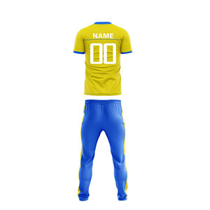 Conjunto de Uniforme de Cricket para Hombre con Logotipo y Nombre del Equipo, 100% Poliéster, Impresión por Sublimación Personalizada, Color Personalizado - Product Image 2