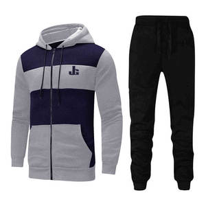 Chándal de invierno para hombre al aire libre con capucha sólido ecológico 100% algodón 2 en 1 diseño de alta calidad al por mayor - Product Image 4