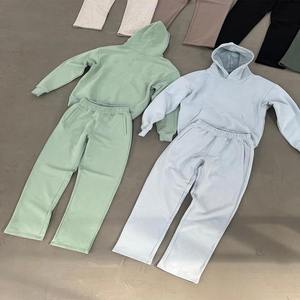 Diseñe su propia sudadera Pantalones de chándal Chándal Invierno Fleece Sudadera con capucha Otoño Invierno Piezas Conjunto - Product Image 1