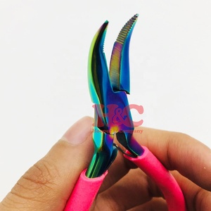 New Plier Hair <b>Extension</b> Plier Stainless Steel Pliers <b>Micro</b> Nano Ring Hair <b>Extensions</b> Opener Removal Tool Hair Loop Styling Tool - Product Image 5