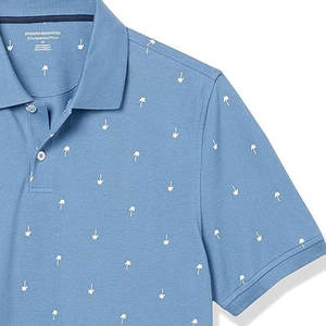 Camisa de Golf de Nuevo Diseño, Absorbe la Humedad, Secado Rápido, Antiarrugas, Tejido 100% Algodón, Estampado, Manga Corta, Informal para Hombre - Product Image 4