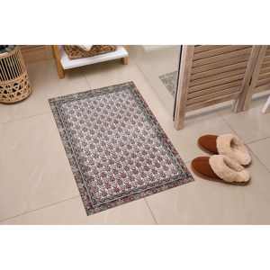 Turkish Design Printed Rug, Elegant Pattern Soft Area Rug, Farmhouse Decor,Chenille Rug - Product Image 4